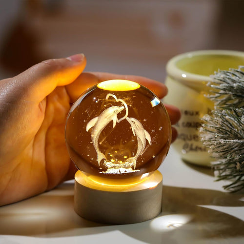 3D Galaxy Crystal Ball Night Light