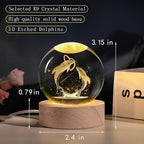 3D Galaxy Crystal Ball Night Light