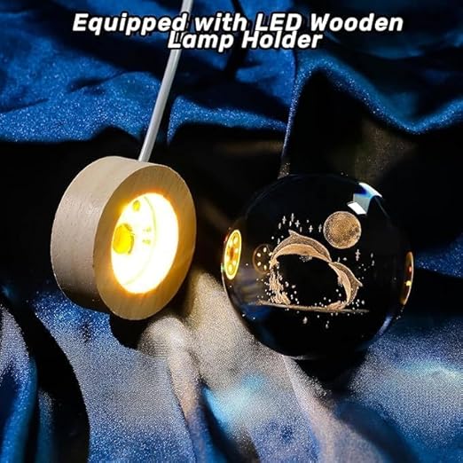 3D Galaxy Crystal Ball Night Light