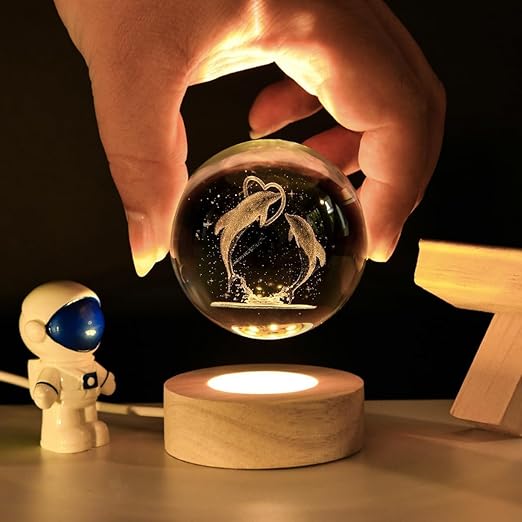 3D Galaxy Crystal Ball Night Light